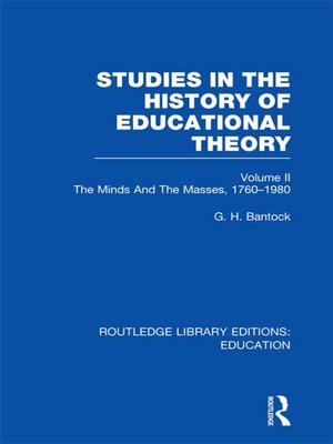 cover image of Studies in the History of Educational Theory Vol 2